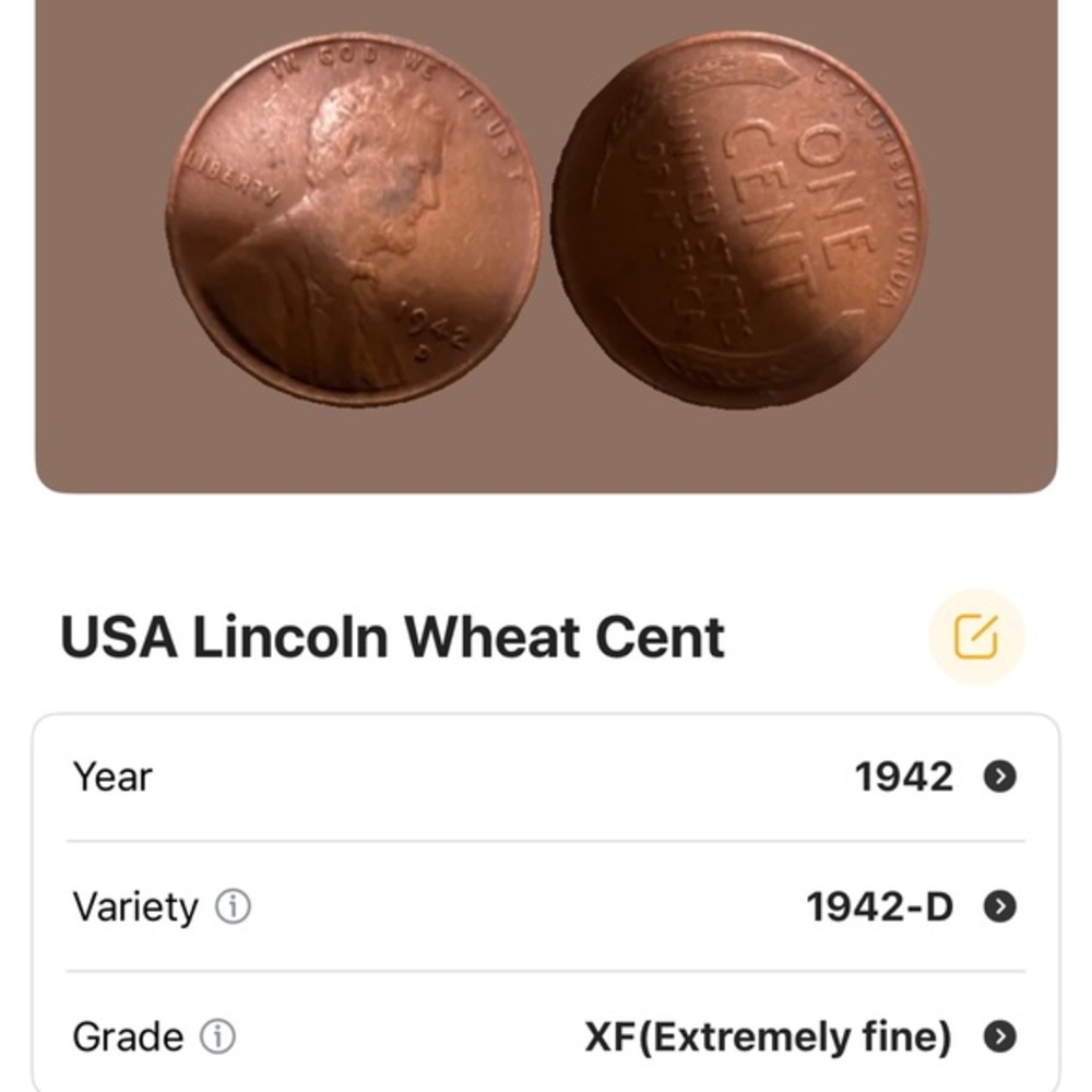 1942 D Lincoln Wheat Penny